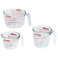Classic Pyrex Essentials (3-Pack) Glass Measuring Cups Set, (1, 2 & for Daily Use