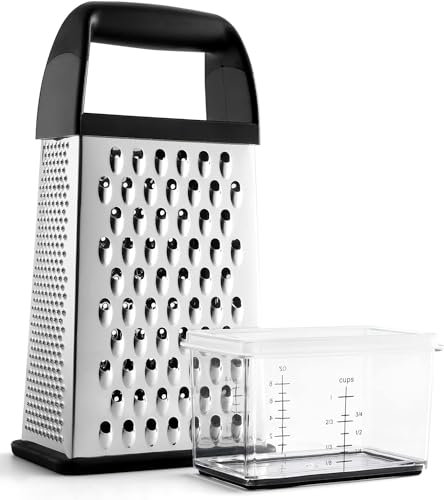 Modern Urbanstrive Cheese Grater With Container Box Grater Stainless Steel Graters Kit