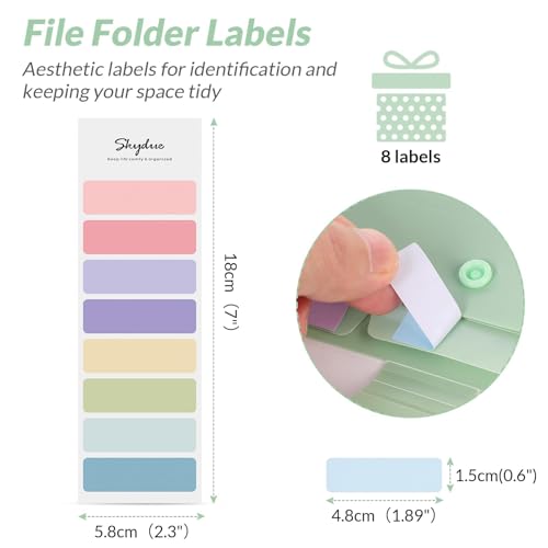 Classic SKYDUE Expanding File Folder with 5 Pockets, Aesthetic Accordion File for Daily Use