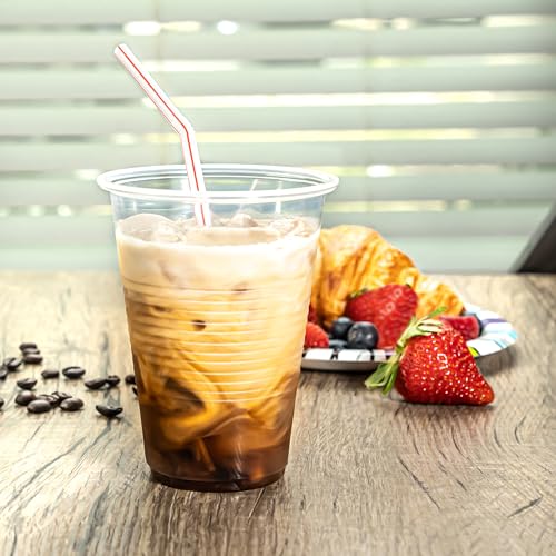 Modern Basics Disposable Striped Plastic Flex Straws, BPA Kit