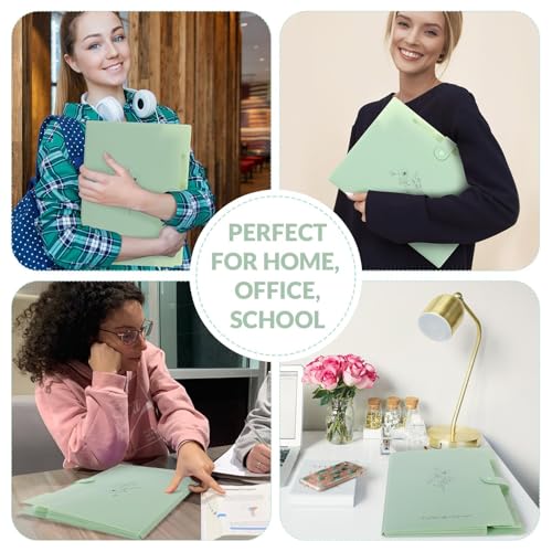 Classic SKYDUE Expanding File Folder with 5 Pockets, Aesthetic Accordion File for Daily Use